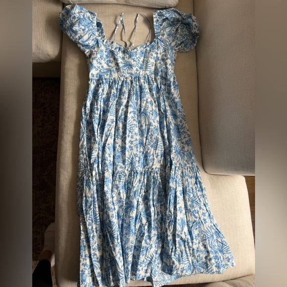 AQUA by Bloomingdale’s Blue and White Floral Dress - Picture 8 of 8